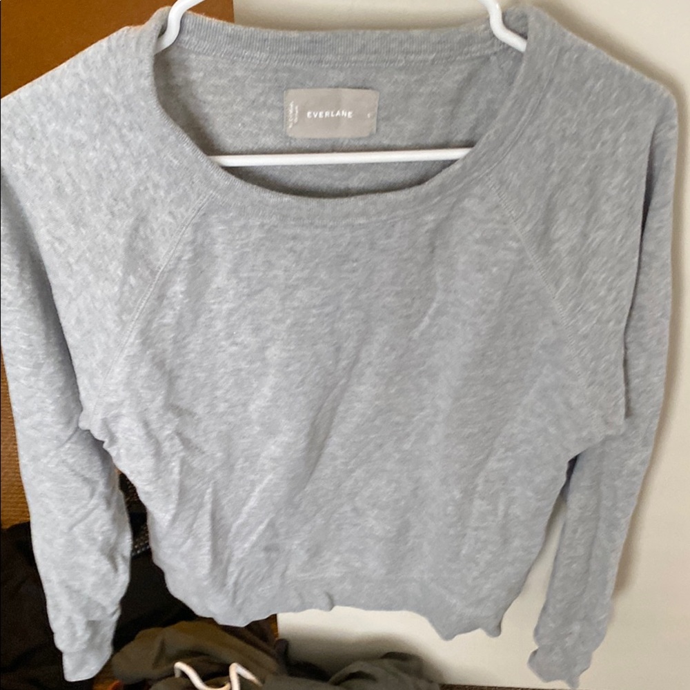 Everlane Light Gray Crew Neck Sweater